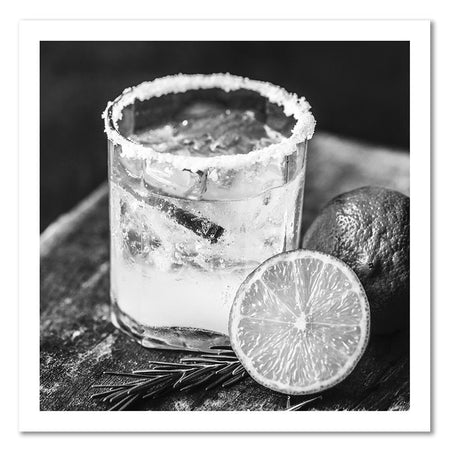 Quadro su tela, Bevande in bianco e nero