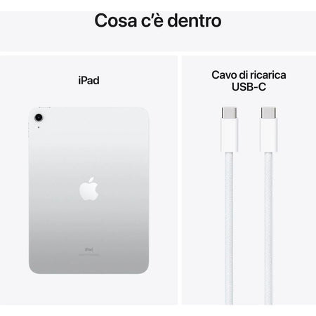Apple Ipad 2024 10gen 10.9 64Gb Silver ita mcm74ty/a
