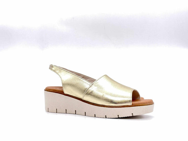 LUXDIVE Sandalo Donna Zeppa Oro