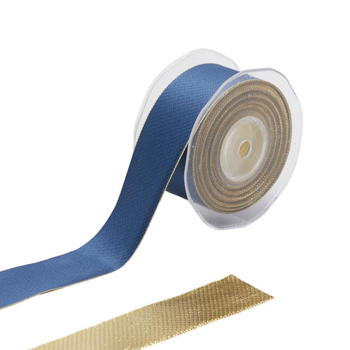 Nastro Classico bicolor retro oro per decorazioni e confezioni natalizie 10 mt