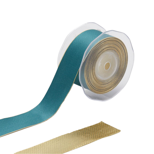 Nastro Classico bicolor retro oro per decorazioni e confezioni natalizie 10 mt