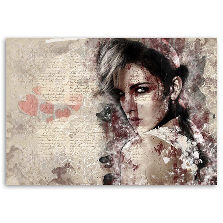 Quadro su tela, Bella donna astratta