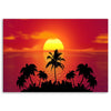 Quadro su tela, Palme tropicali al tramonto