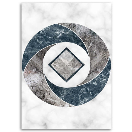 Quadro su tela, Grigio marmo astratto