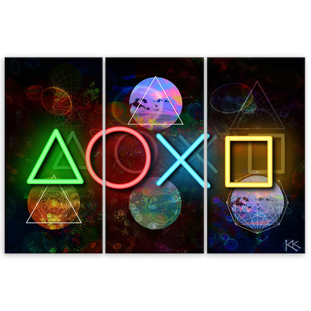 Quadro su tela 3 pannelli, Console di gioco