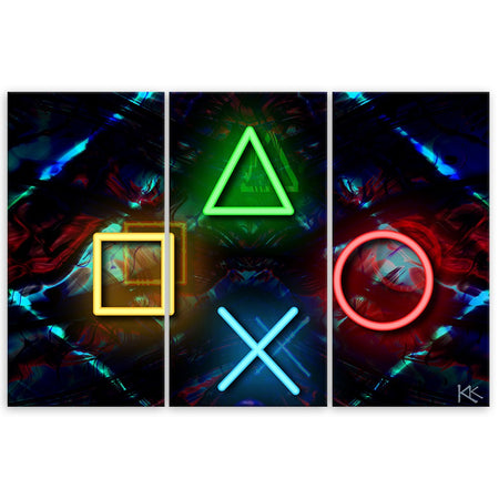 Quadro su tela 3 pannelli, Giochi per computer