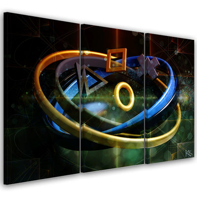 Quadro su tela 3 pannelli, Pulsanti per il controller