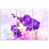 Quadro su tela 3 pannelli, Fiore di orchidea viola