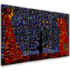 Quadro su tela 3 pannelli, Blue Tree of Life Abstraction