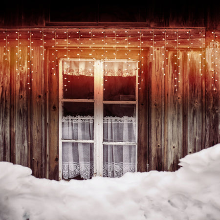 Cascata effetto Nevicata luci a led per esterno decorazione natalizie h 80 x 360 cm