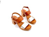 LUXDIVE Sandalo Donna Cuopla Cuoio Gold