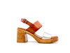 LUXDIVE Sandalo Donna Cuopla Cuoio Gold