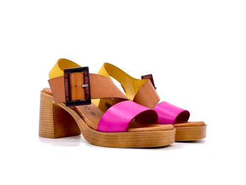 LUXDIVE Sandalo Donna Multi Fuxia Cuoio