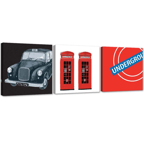 Quadro su tela 3 pezzi Simbolo della città di Londra