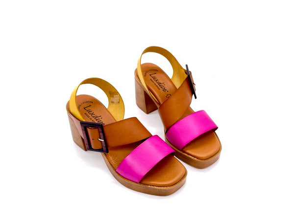 LUXDIVE Sandalo Donna Multi Fuxia Cuoio