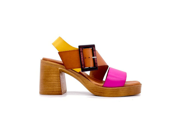 LUXDIVE Sandalo Donna Multi Fuxia Cuoio