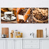 Quadro su tela 3 pezzi Caffè e cannella