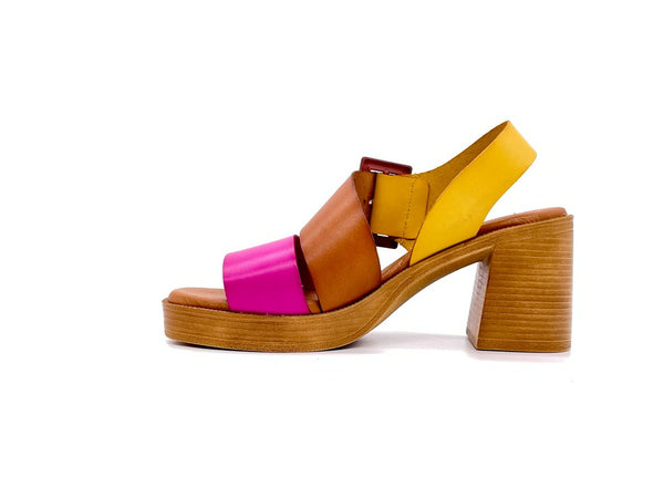 LUXDIVE Sandalo Donna Multi Fuxia Cuoio