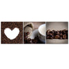 Quadri Quadro Multipannello Cuore di chicco di caffè
