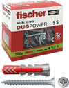 Fischer Duopower 5S tassello nylon con vite da 5mm - 100pz