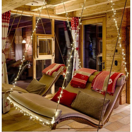 Luci di Natale catena luminosa con micro led decorazione da esterno 12 mt