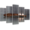 Quadro su tela 5 pannelli Zen Spa Candle Wood