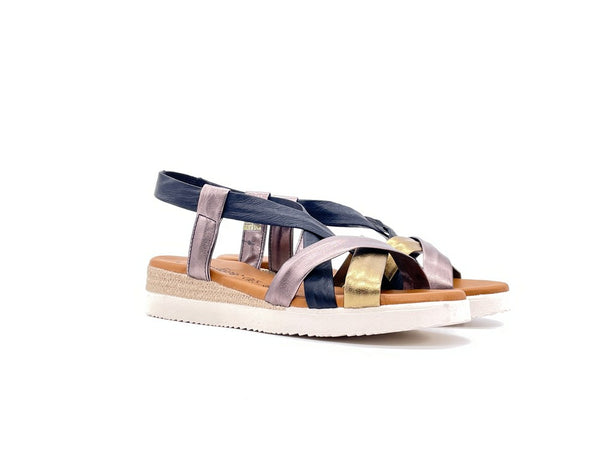 LUXDIVE Sandalo Donna Intrecciato Nero