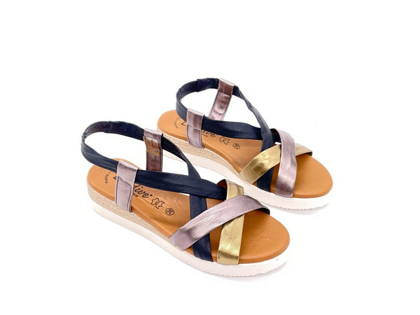 LUXDIVE Sandalo Donna Intrecciato Nero