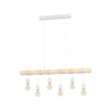 Lampadario Industrial Townshend 6 Luci Acciaio Bianco