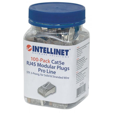 Confezione 100 Plug Modulari Pro Line RJ45 Cat.5e STP