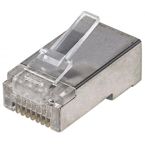 Confezione 100 Plug Modulari Pro Line RJ45 Cat.5e STP