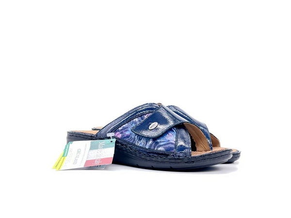 GRUNLAND Ciabatta Donna Dami Blu Uno Strappo