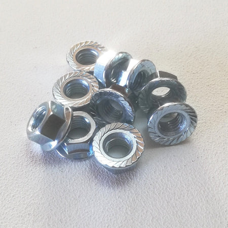 M 6 chiave 10 - 50pz dado esagonale flangiato zincato passo grosso