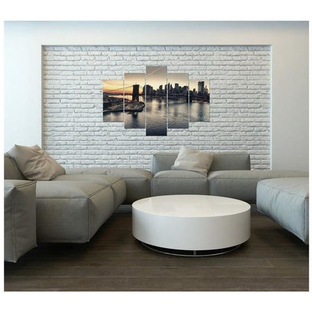 Quadro su tela 5 pannelli New York City Ponte di Brooklyn
