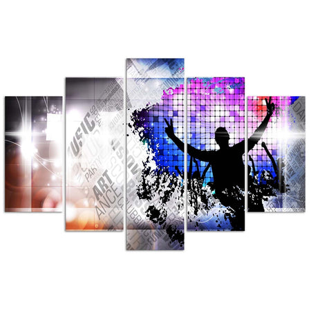 Quadri Quadro 5 pezzi Stampa su tela Danza Pop Art