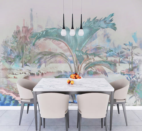 Carta Da Parati, Albero tropicale a pastello