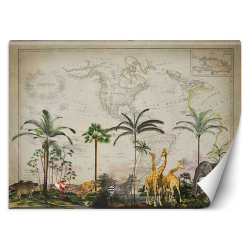 Carta Da Parati, Animali selvatici vintage