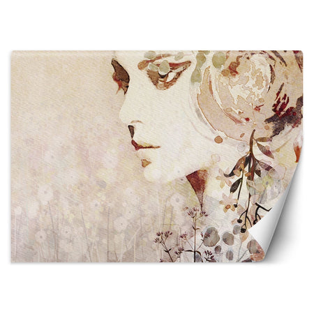 Carta Da Parati, Astratto Donna in autunno