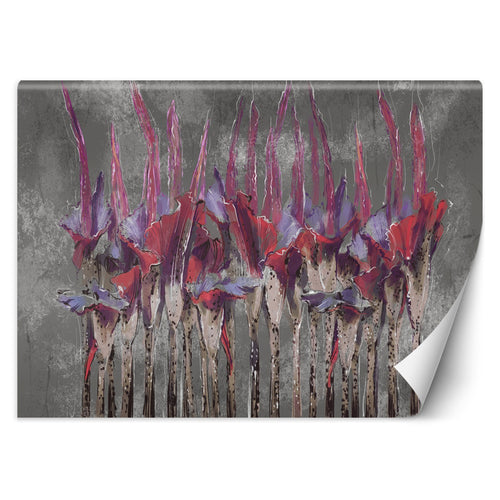 Carta Da Parati, Astratto Piante Fiori come dipinto