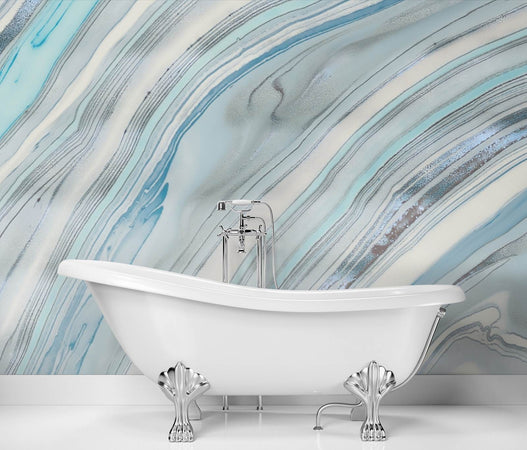 Carta Da Parati, Astratto Turchese