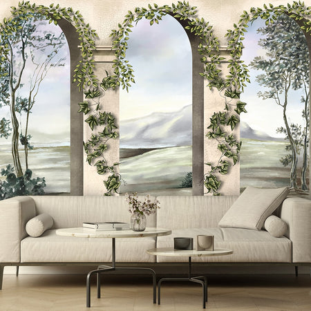 Carta Da Parati, Colonne e archi con edera