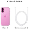 Apple iPhone 16 Smartphone 6.1 Memoria Interna 256gb - Colore Pink -MYEG3SX/A - EU