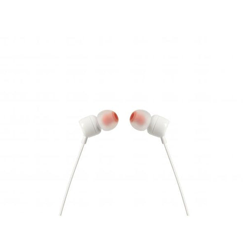 Cuffie auricolari in-ear Jbl T110 - leggere con comando/microfono universale ad un pulsante - Colore Bianco