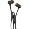 Cuffie auricolari in-ear Jbl T290 - leggere con corpo in metallo e telecomando/microfono universale ad un pulsante - Colore Nero