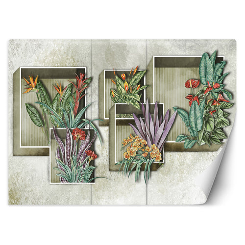 Carta Da Parati, Fiori Piante Astratte