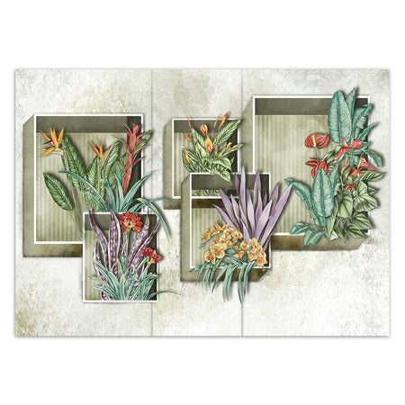 Carta Da Parati, Fiori Piante Astratte