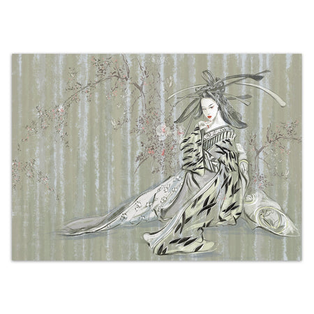 Carta Da Parati, Geisha giapponese orientale