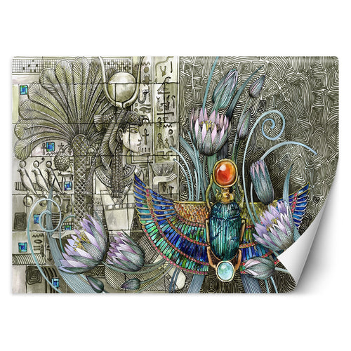 Carta Da Parati, Geroglifici egiziani e scarabei