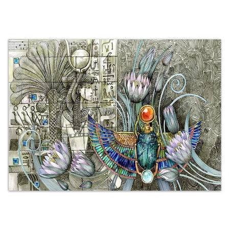 Carta Da Parati, Geroglifici egiziani e scarabei