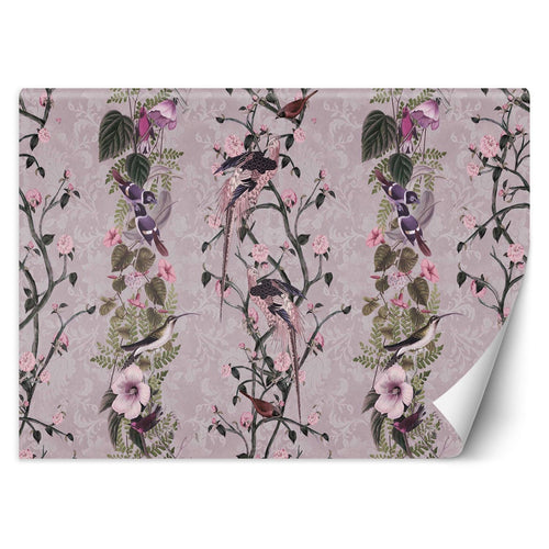 Carta Da Parati, Giungla colorata rosa